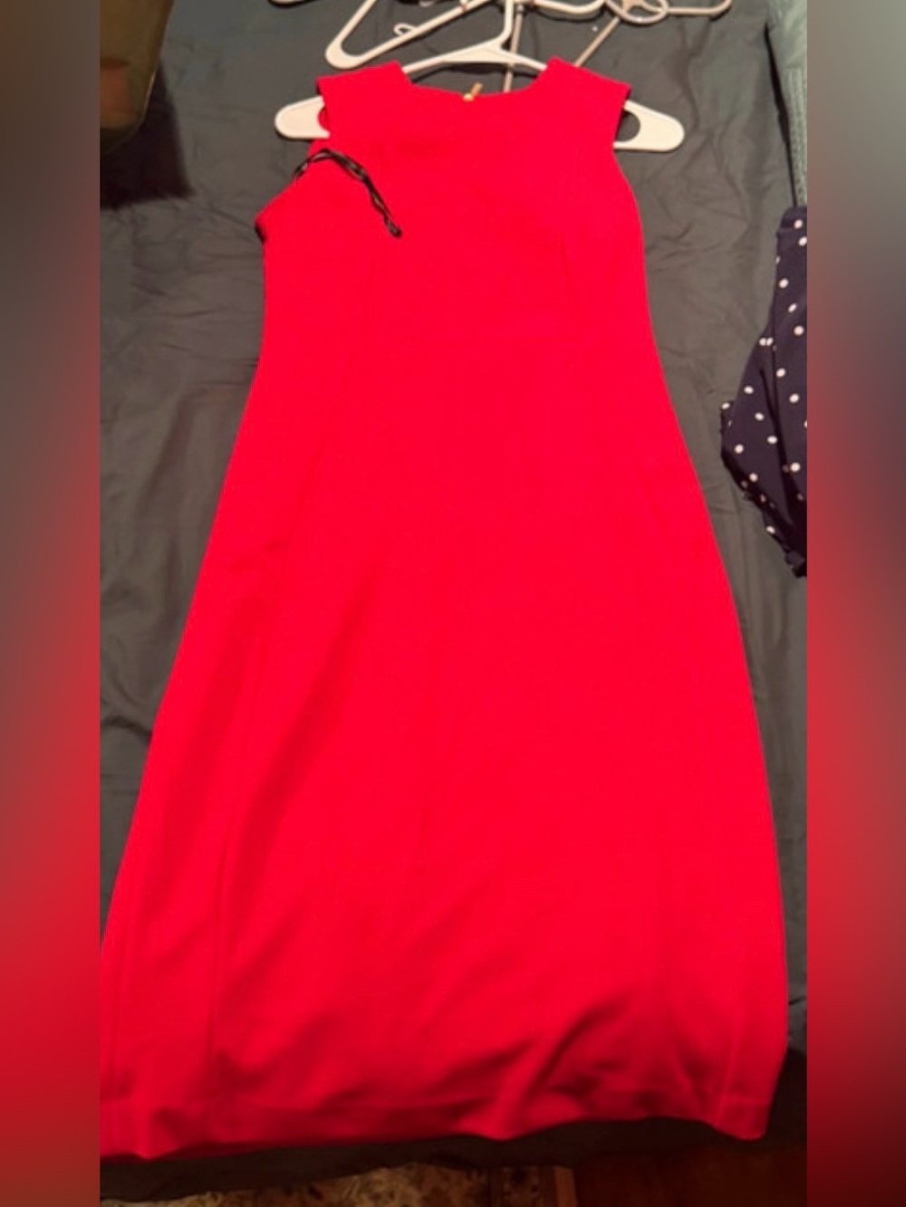 Calvin Klein Bright Red Midi Sheath Dress
